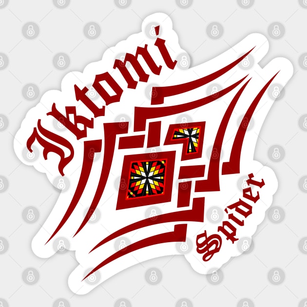 Iktomi Red Sticker by melvinwareagle